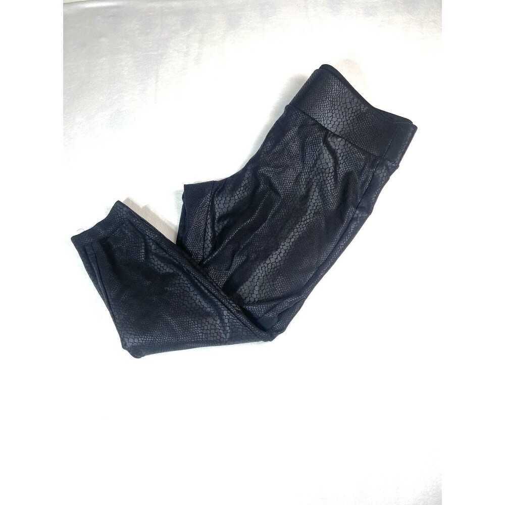 Torrid Pixie Snakeskin Leggings Black Faux Leather Stretch 2R Plus Size 2XL